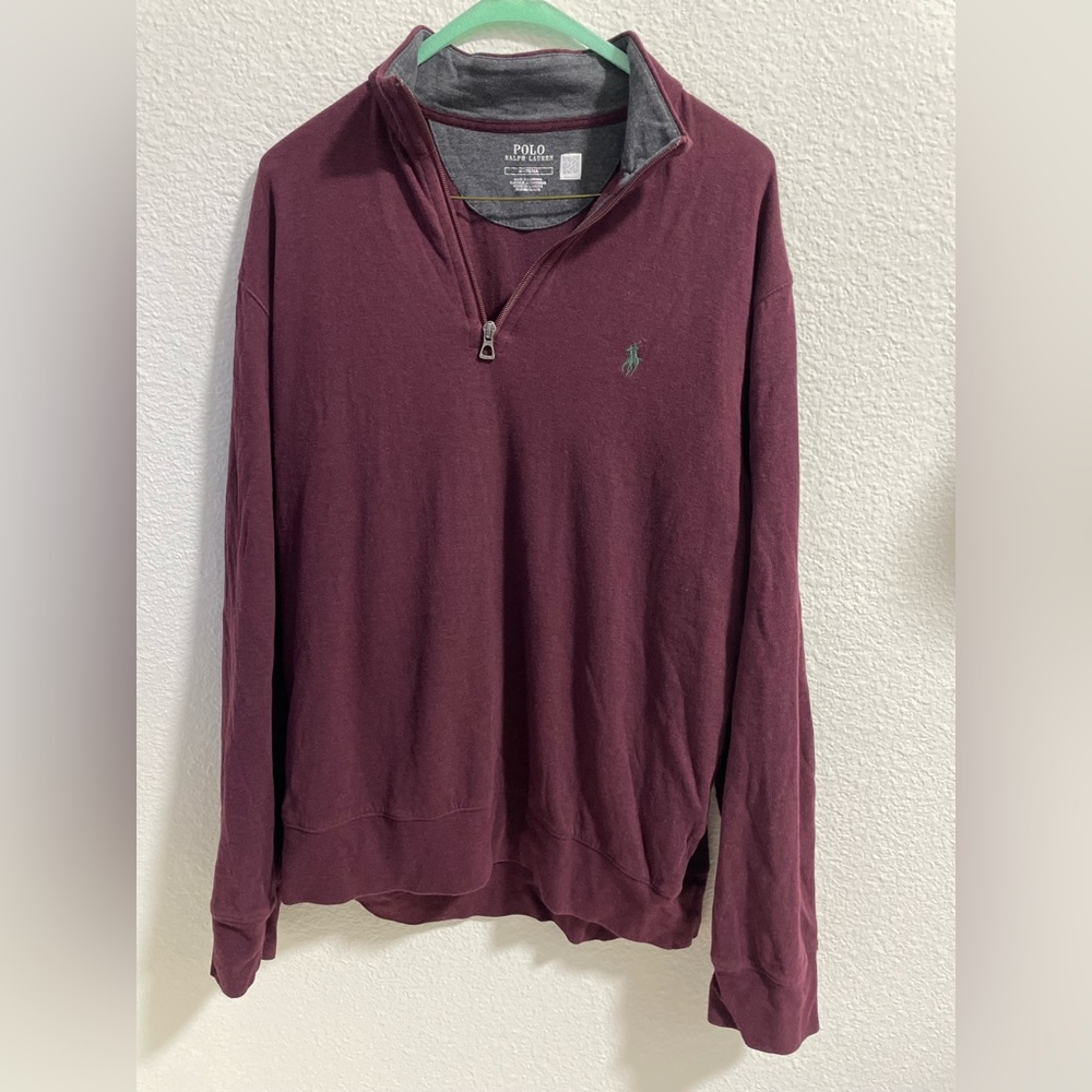 Polo by Ralph Lauren Men's Burgundy Sweater pullover